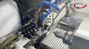 Обработка прутка из нержавейки на автомате продольного точения JINN FA JSL-20AB