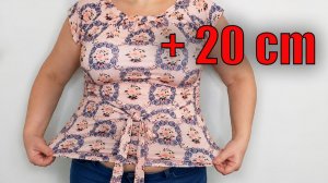 ГЛАЗАМ НЕ ПОВЕРИТЕ! Как незаметно добавить 20 см к тесной блузке