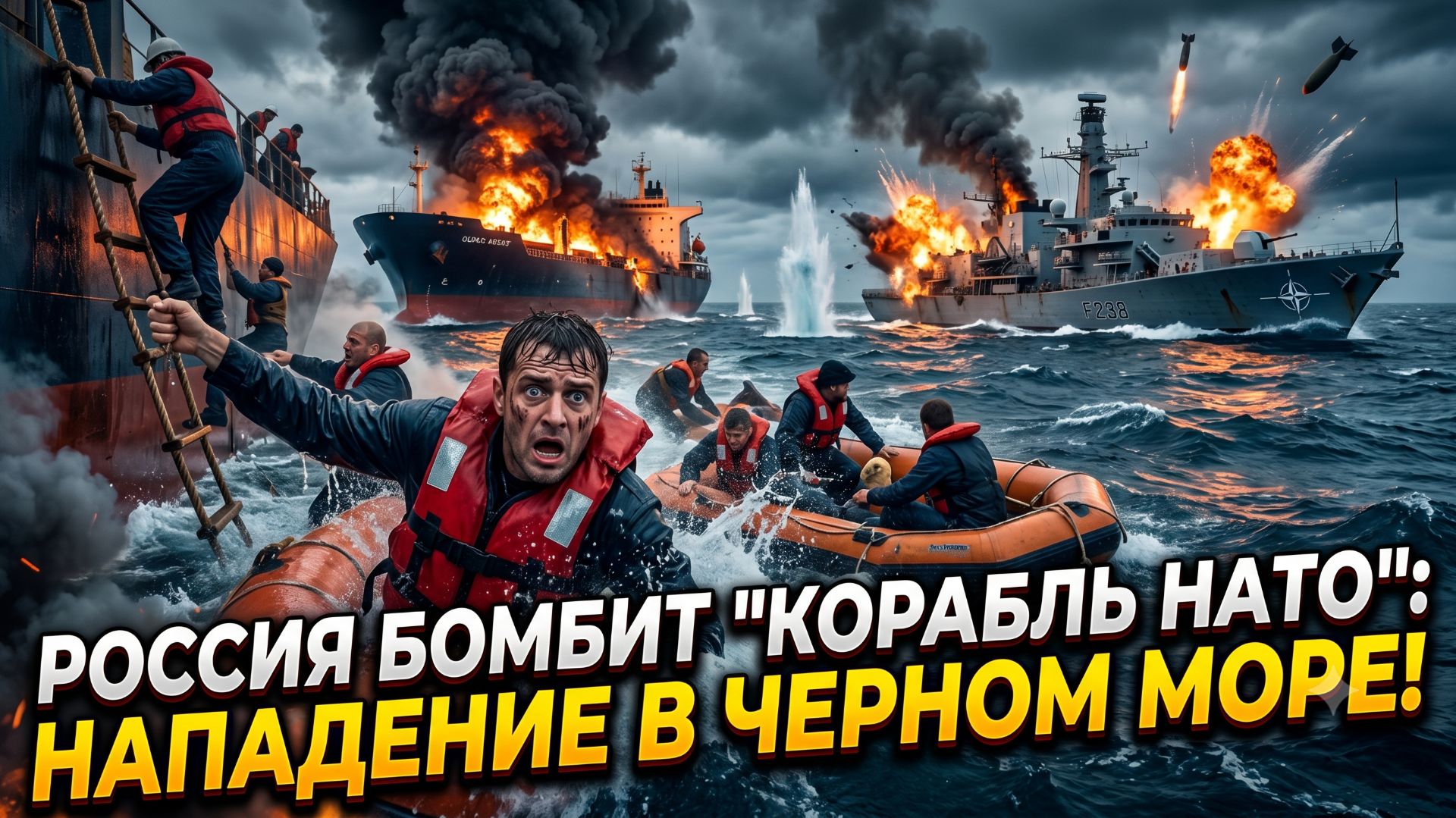 ⚓️ Эскалация в Черном море: Россия бомбит суда, перевозящие оружие? Экипаж спасается бегством смотреть онлайн