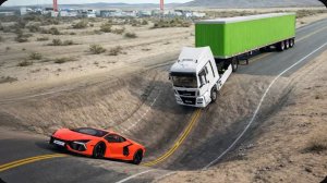 Автомобили против гигантского провала ▶️ BeamNG Drive