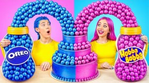 Розовое vs Синее Украшение Торта Челлендж _ Битвы с Едой от Multi DO Challenge