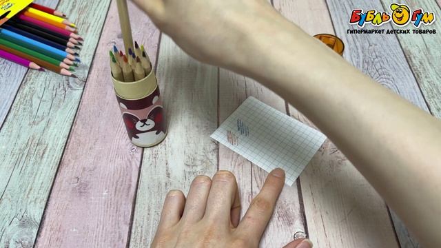 Карандаши цветные Larson goods в пластиковой тубе с точилкой на крышке коричневый 12цв - видео