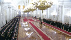 Вручение ордена Жукова Президентскому полку