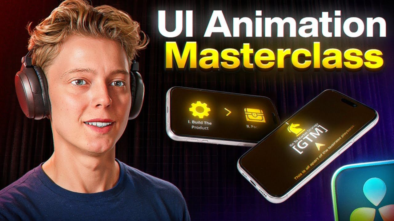 The ULTIMATE UI Animation Tutorial for Beginners in DaVinci Resolve(Step-by-Step) смотреть онлайн