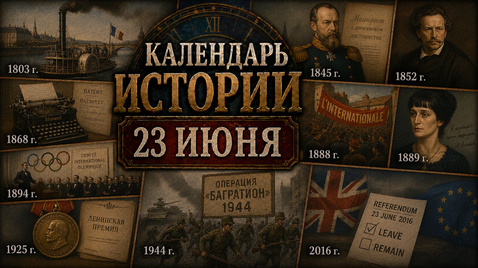 КАЛЕНДАРЬ ИСТОРИИ 23 ИЮНЯ
