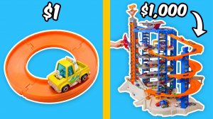 Трек Хот Вилс за $1 против $1000 💵🔥. Hot Wheels. Игрушки 🚗 машинки 📺👶. Мультики для детей