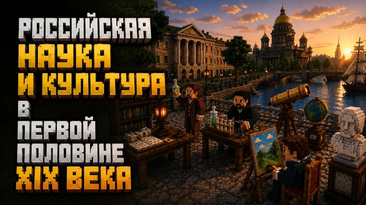 Российская наука и культура в первой половине XIX века | Лекция в Minecraft | MindCube Академия
