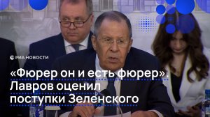 «Фюрер он и есть фюрер». Лавров оценил поступки Зеленского
