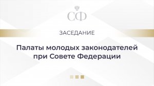 Заседание Палаты молодых законодателей при Совете Федерации