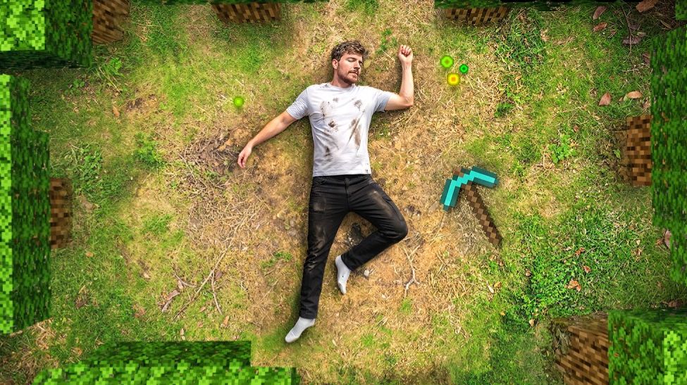 Сможешь ли выжить 100 Дней в реалистичном Minecraft. MrBeast на русском