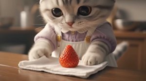 СЕРЫЙ КОТИК УСТРОИЛСЯ В ПЕКАРНЮ🌸💜