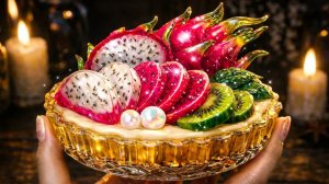 Приготовление СТЕКЛЯННОГО ТАРТА «Драконий фрукт» 💎🍰 #2
