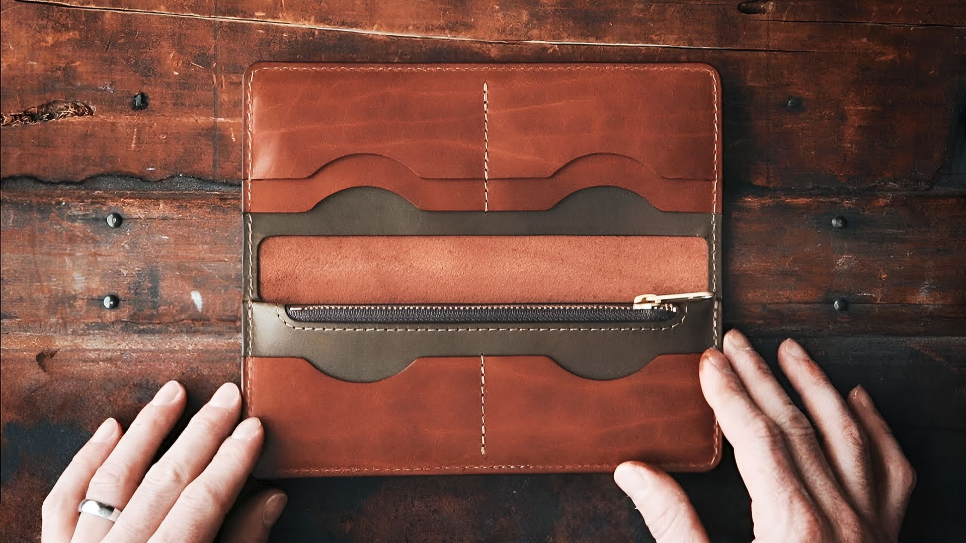 MAKING A HANDMADE LEATHER LONG WALLET - DIY BUILD ALONG + DIGITAL PATTERN - ASMR смотреть онлайн