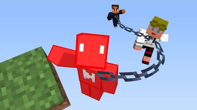 Один Блок, Но Мы Прикованы Друг к Другу MINECRAFT