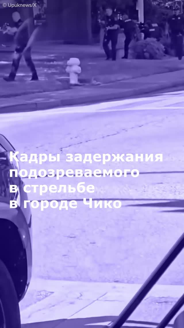 Кадры задержания подозреваемого в стрельбе в городе Чико