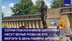 Сотни поклонников Шатунова несут белые розы на его могилу в день памяти артиста