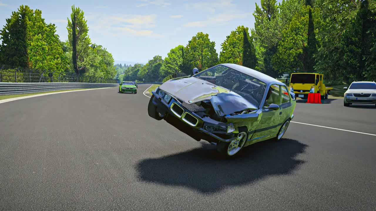 BMW E36 АВАРИИ НА НЮРБУРГРИНГ С ТРАФИКОМ В БИМКЕ ｜ BeamNG.drive смотреть онлайн