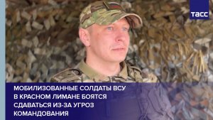 Мобилизованные солдаты ВСУ в Красном Лимане боятся сдаваться из-за угроз командования
