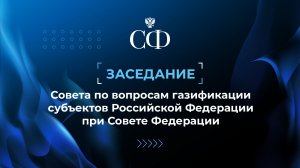 Заседание Совета по вопросам газификации субъектов Российской Федерации при Совете Федерации