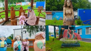 Приехала в Киров ,в детской областной больнице ,играем с Аней в футбол.