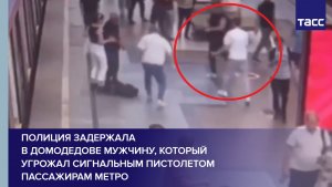 Полиция задержала в Домодедове мужчину, который угрожал сигнальным пистолетом пассажирам метро