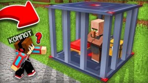 ПОЧЕМУ ЭТОТ ЖИТЕЛЬ ЖИВЁТ В КЛЕТКЕ В МАЙНКРАФТ | Компот Minecraft