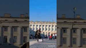Уличный музыкант, Дворцовая площадь Санкт-Петербург, 19.06.26