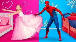 💖 Розовое vs Голубое! 👧✨ Маленькая Барби и Маленькие Супергерои