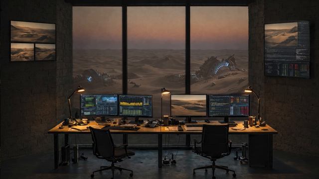 Dark Ambient Sleep Sounds ｜ Relax in an Abandoned Desert Command Center смотреть онлайн
