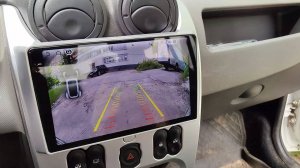 Монтаж цифровой камеры заднего вида в Logan 1 к Teyes CC4 Pro