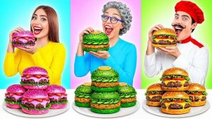 Радужная VS Шоколадная VS Розовая Еда Кулинарный Челлендж _ Кулинарная Битва с Едой от Multi DO