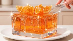Делаем СТЕКЛЯННЫЙ апельсиновый торт… Полностью из СТЕКЛА 😳🍊🍰 #3