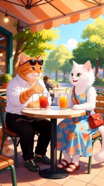 Котофей и Джесси! В Летнем саду!