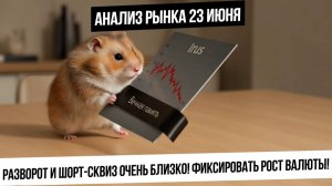 Анализ рынка 23 июня. Близится массивный шорт-сквиз по рынку РФ! Рост валюты эмоциональный?