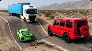 Автомобили против гигантского провала в BeamNG Drive!