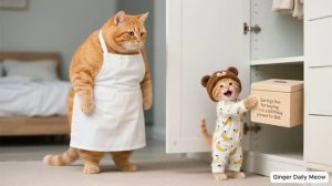 РЫЖУЛЯ И МАМА ПЕРЕДАЮТ ПОДАРОК ПОЖИЛОЙ БАБУШКЕ🐱🎁