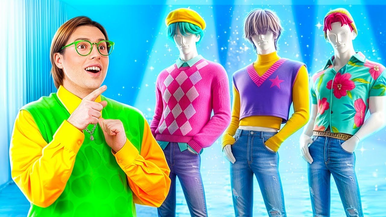 Из Ботана в Saja Boys! KPop Охотники на Демонов Макияж! Челлендж для детей смотреть онлайн