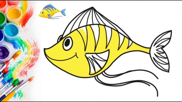 Как нарисовать РЫБКУ🐠 Урок рисования РЫБКА смотреть онлайн