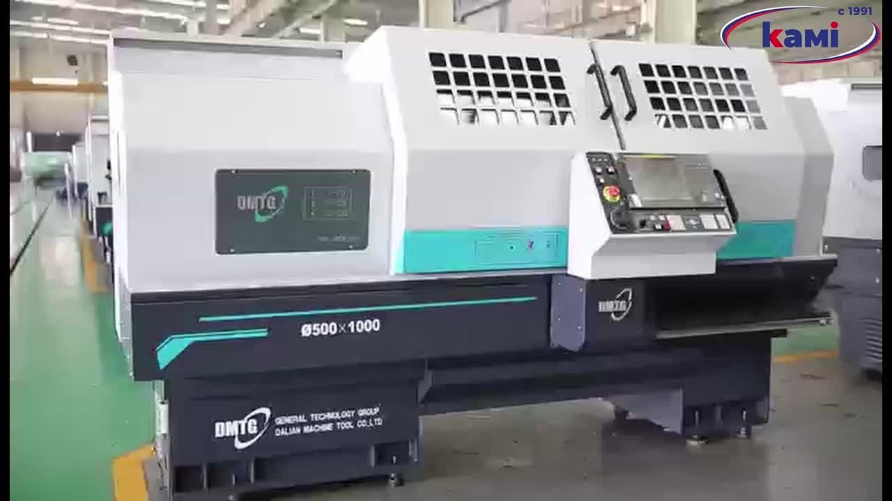 Демонстрация и обзор работы Токарного станка с ЧПУ DMTG CKE смотреть онлайн