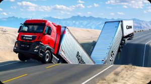 Автомобили против гигантской ямы, огненной ямы и глубокой воды ▶️ BeamNG Drive