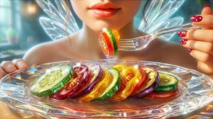 Приготовление стеклянного рататуя... Удовольствие от кулинарии АСМР 🤯💎🍆
