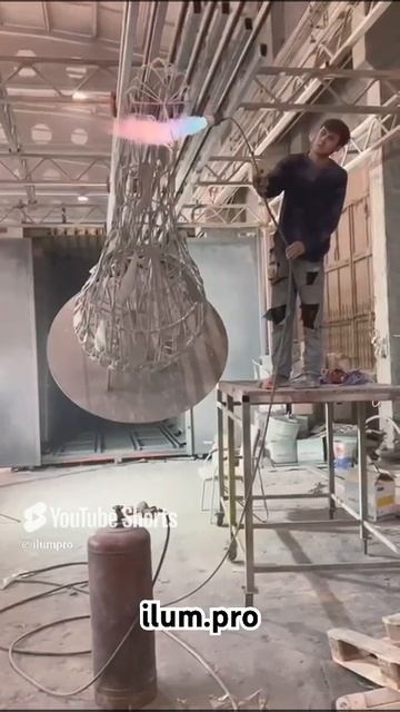 Обжиг алюминиевого каркаса светодиодного арт-объекта в Гусь-Хрустальном #производствоиллюминации смотреть онлайн