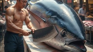 Кто хочет свежего тунца из рук легендарного шеф-повара? Включай и смотри. АСМР