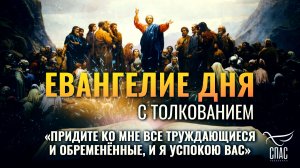 «Придите ко Мне все труждающиеся и обременённые, и Я успокою вас» / Евангелие дня