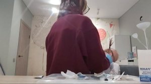 Стеша проколола ушки / и у нас всё получилось🌷  ура 🌸