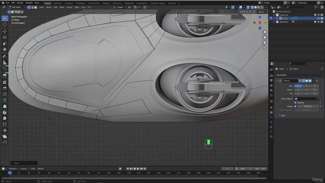 BLENDER Creating the Dune Ornithopter 6_Modeling section_Modeling the front side of the Thopter смотреть онлайн