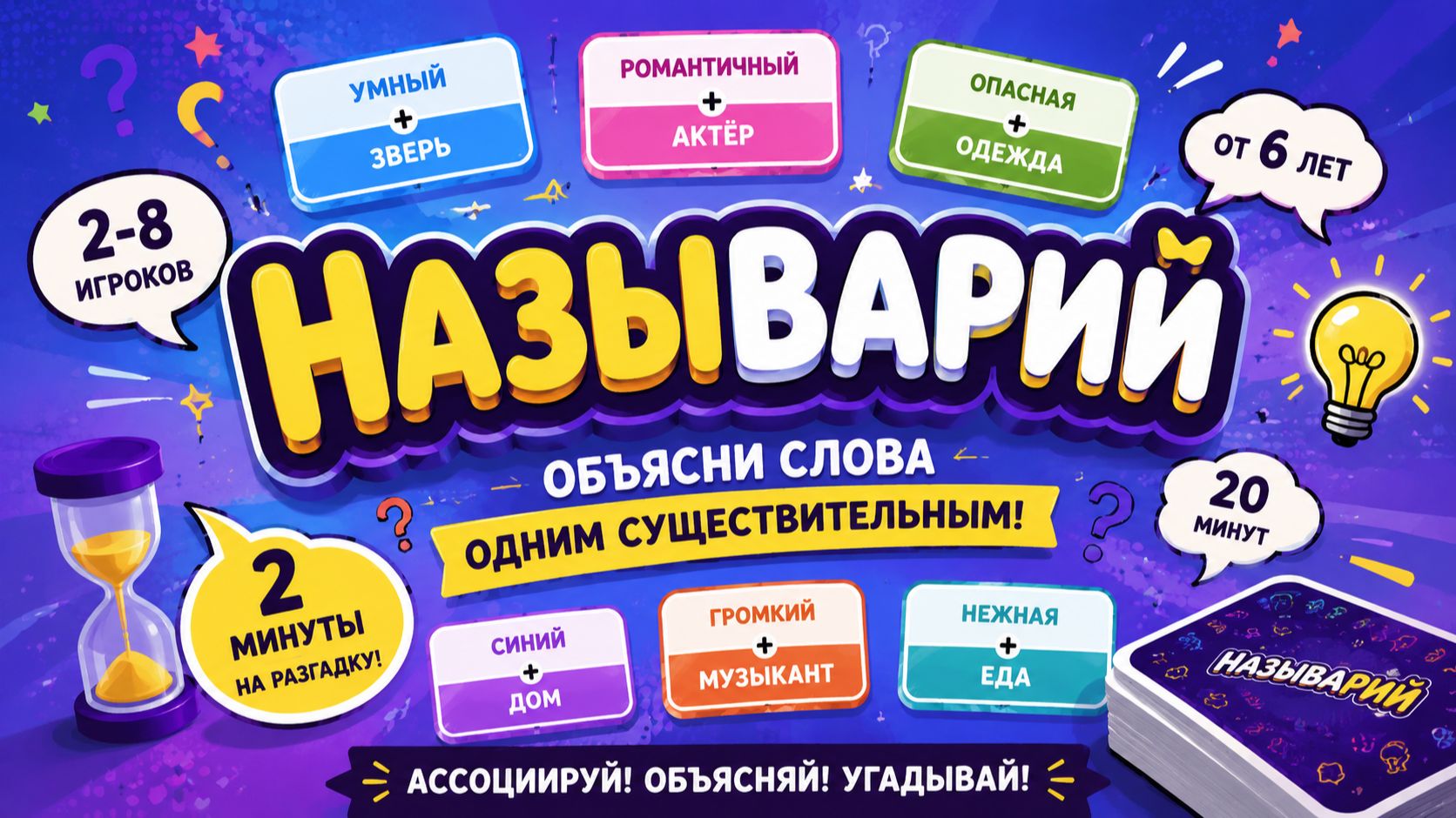 🧠 Настольная игра «Называрий» — правила, обзор и как играть