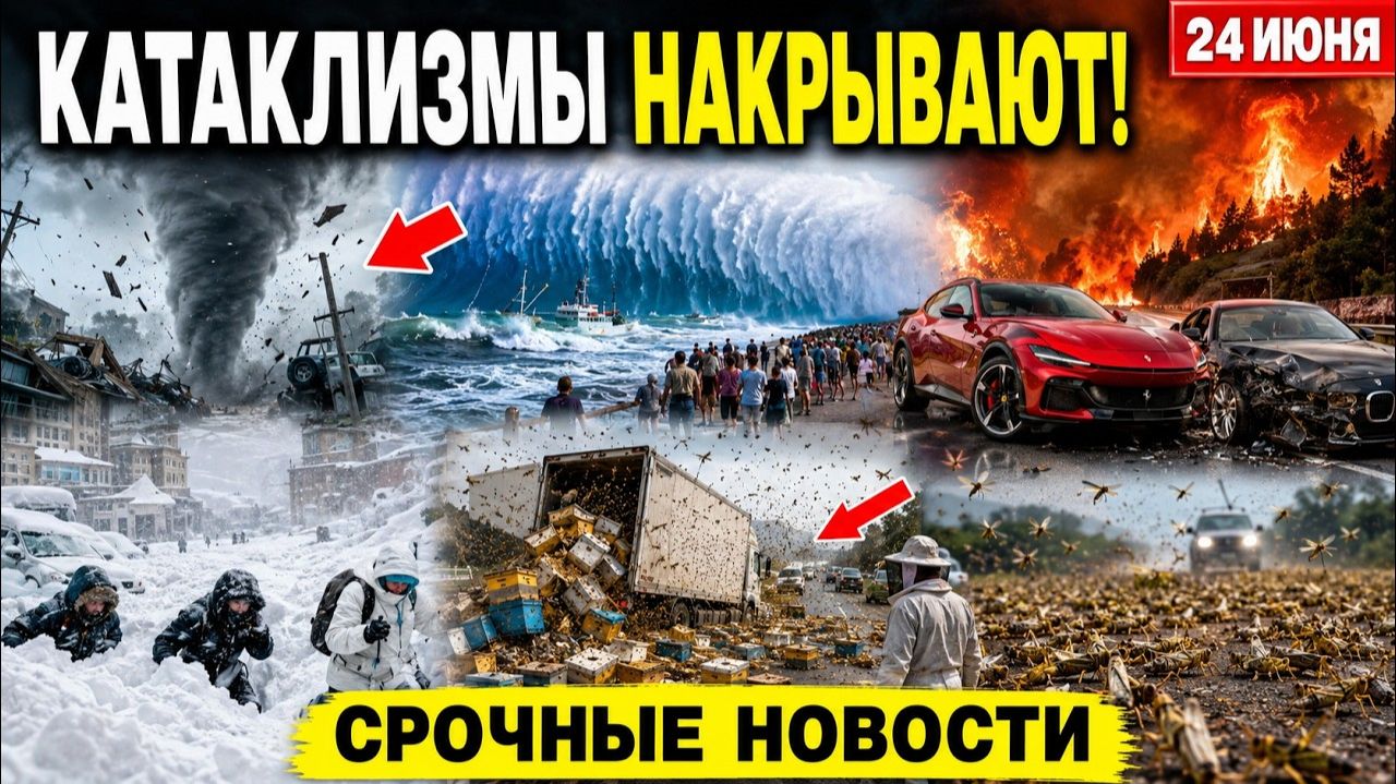 Новости Сегодня 24.06.2026 - Ужасные кадры❗ ЧП❗ Россия❗ Катаклизмы❗ Катастрофы❗ События дня❗ смотреть онлайн