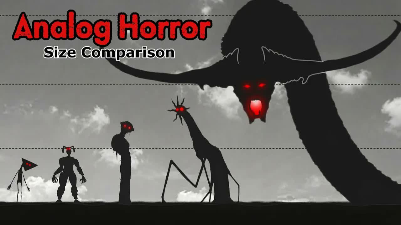 Настоящий размер монстров ANALOG HORROR Сравнение размеров 2026 #analoghorror #sizecomparison #horro