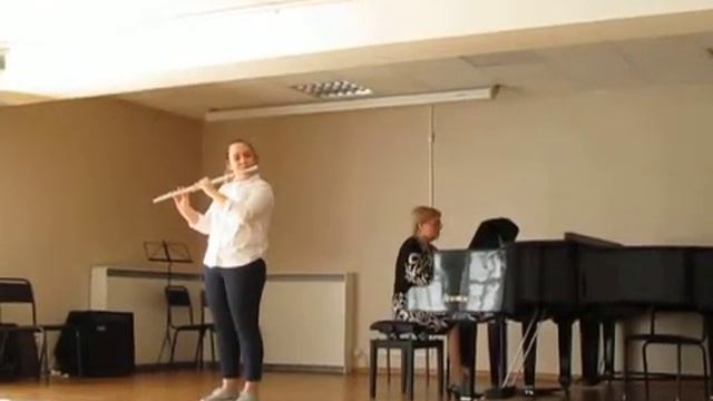 Ж.Б.Лойе Соната Ре  Мажор I часть для флейты и фортепиано/Диана Кондратьева